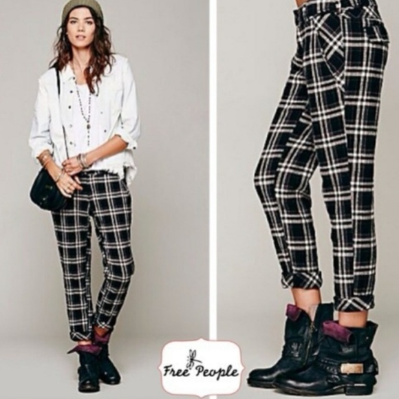 Free People Plaid Trousers - Picture 2 of 8